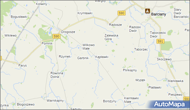 mapa Kąpławki, Kąpławki na mapie Targeo