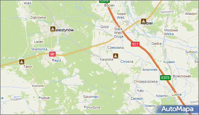 mapa Karpiska, Karpiska na mapie Targeo