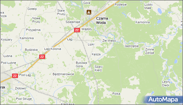 mapa Kęsza, Kęsza na mapie Targeo