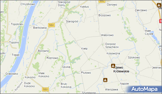 mapa Kiełp, Kiełp na mapie Targeo