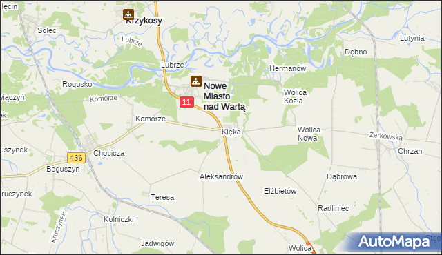 mapa Klęka, Klęka na mapie Targeo