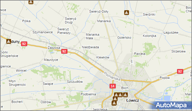 mapa Klewków, Klewków na mapie Targeo