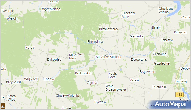 mapa Kliczków-Kolonia, Kliczków-Kolonia na mapie Targeo