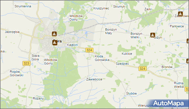 mapa Kłoda Górowska, Kłoda Górowska na mapie Targeo