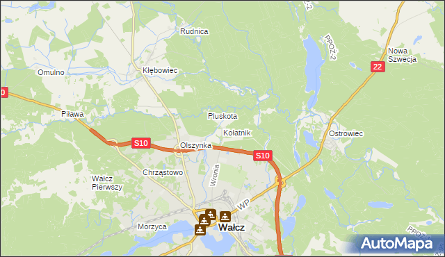 mapa Kołatnik, Kołatnik na mapie Targeo