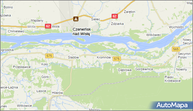 mapa Kromnów gmina Brochów, Kromnów gmina Brochów na mapie Targeo
