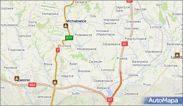 mapa Książniczki, Książniczki na mapie Targeo