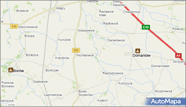 mapa Kuchary gmina Domaniów, Kuchary gmina Domaniów na mapie Targeo