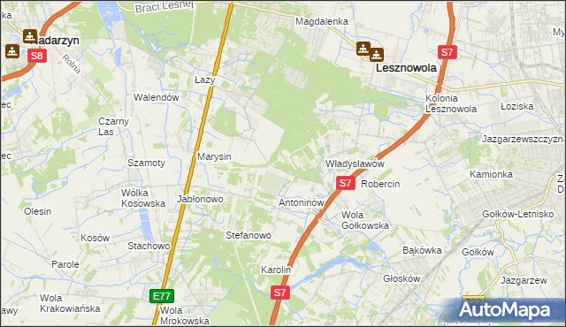 mapa Kuleszówka, Kuleszówka na mapie Targeo