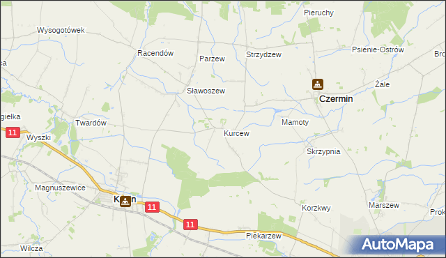 mapa Kurcew, Kurcew na mapie Targeo