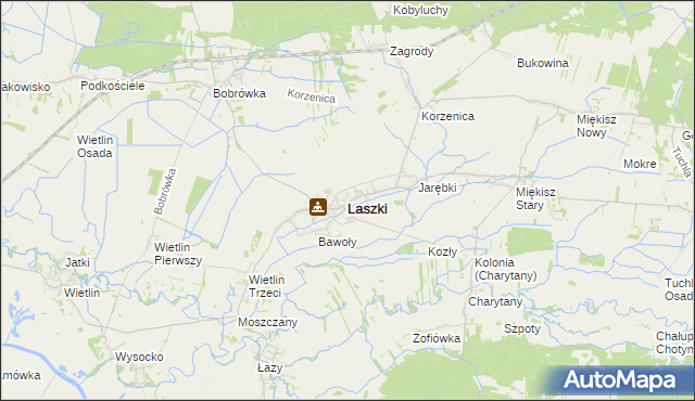 mapa Laszki powiat jarosławski, Laszki powiat jarosławski na mapie Targeo