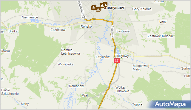 mapa Latyczów, Latyczów na mapie Targeo