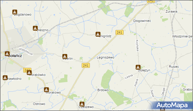 mapa Lęgniszewo, Lęgniszewo na mapie Targeo