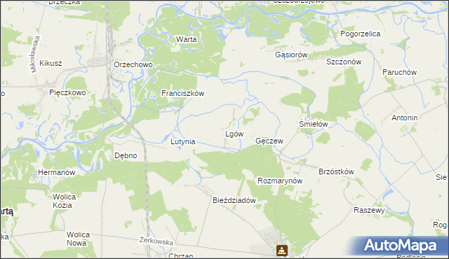 mapa Lgów, Lgów na mapie Targeo
