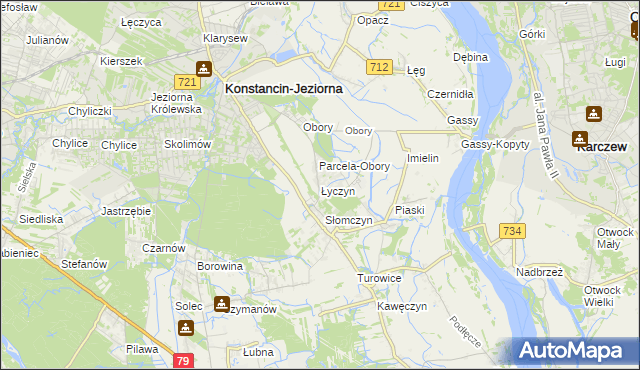 mapa Łyczyn gmina Konstancin-Jeziorna, Łyczyn gmina Konstancin-Jeziorna na mapie Targeo