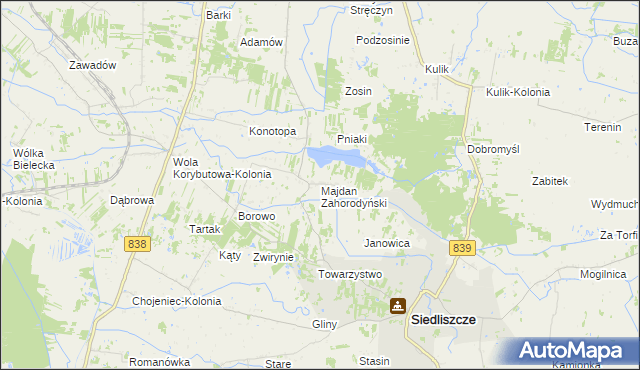 mapa Majdan Zahorodyński, Majdan Zahorodyński na mapie Targeo