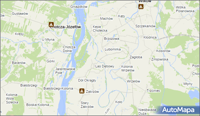 mapa Majdany gmina Wilków, Majdany gmina Wilków na mapie Targeo