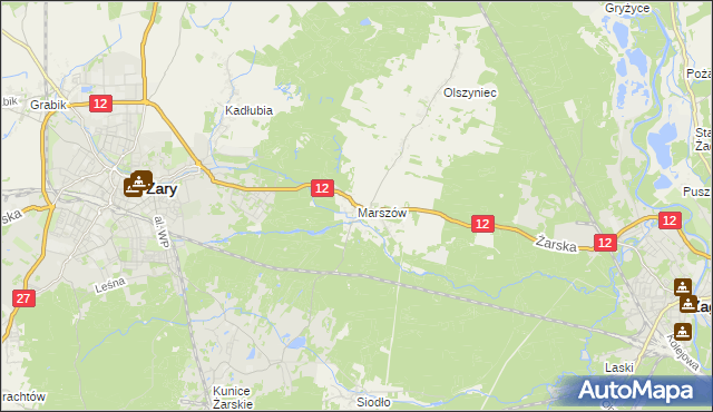 mapa Marszów, Marszów na mapie Targeo