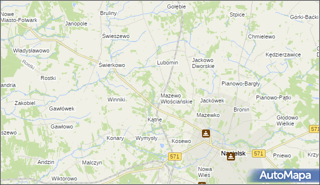 mapa Mazewo Włościańskie, Mazewo Włościańskie na mapie Targeo