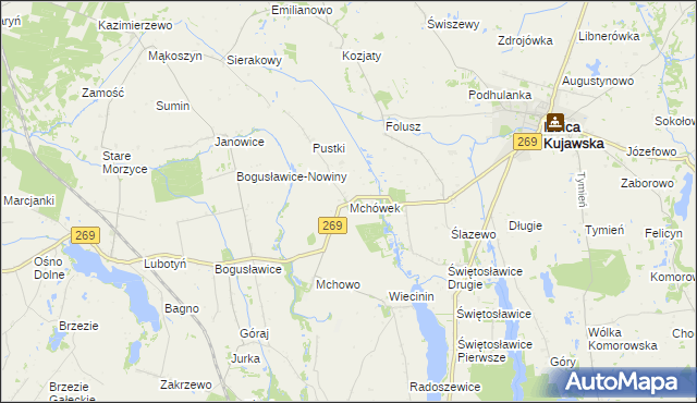 mapa Mchówek, Mchówek na mapie Targeo