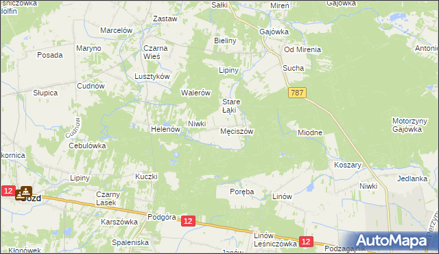 mapa Męciszów, Męciszów na mapie Targeo