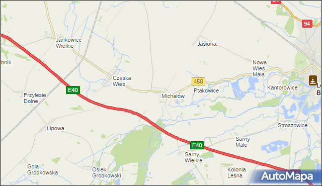 mapa Michałów gmina Olszanka, Michałów gmina Olszanka na mapie Targeo