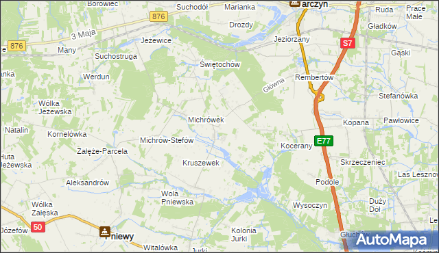 mapa Michrów, Michrów na mapie Targeo