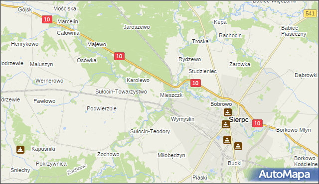 mapa Mieszczk, Mieszczk na mapie Targeo