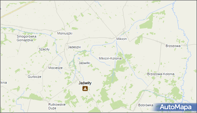 mapa Mikicin-Kolonia, Mikicin-Kolonia na mapie Targeo