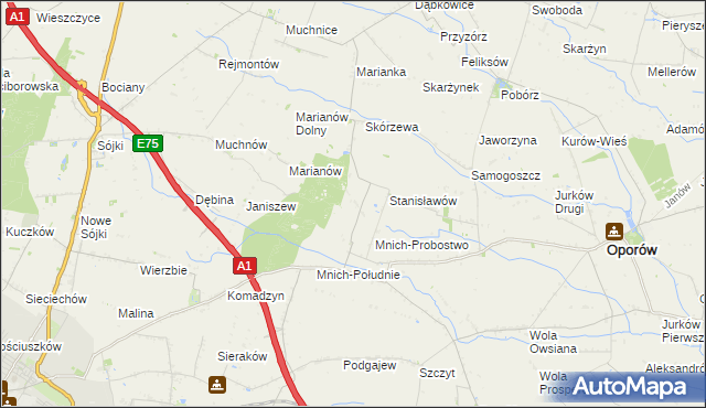 mapa Mnich-Kolonia, Mnich-Kolonia na mapie Targeo