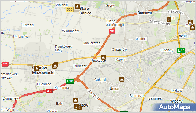 mapa Mory gmina Ożarów Mazowiecki, Mory gmina Ożarów Mazowiecki na mapie Targeo