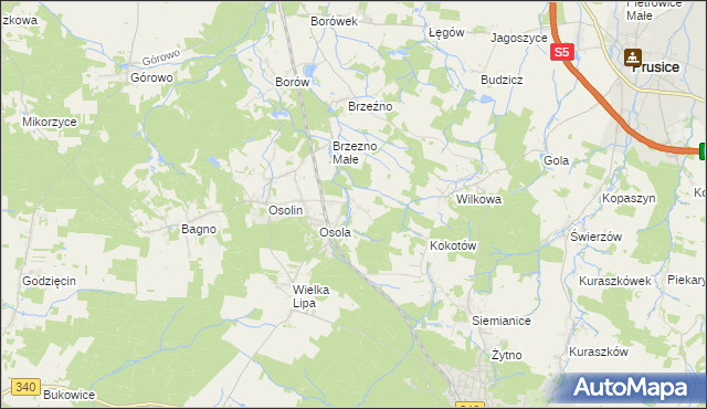 mapa Morzęcin Mały, Morzęcin Mały na mapie Targeo