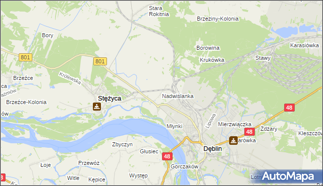 mapa Nadwiślanka, Nadwiślanka na mapie Targeo