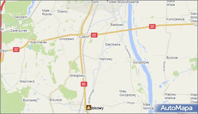 mapa Narkowy, Narkowy na mapie Targeo
