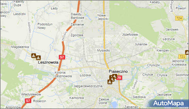 mapa Nowa Iwiczna, Nowa Iwiczna na mapie Targeo