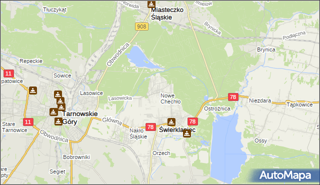 mapa Nowe Chechło, Nowe Chechło na mapie Targeo