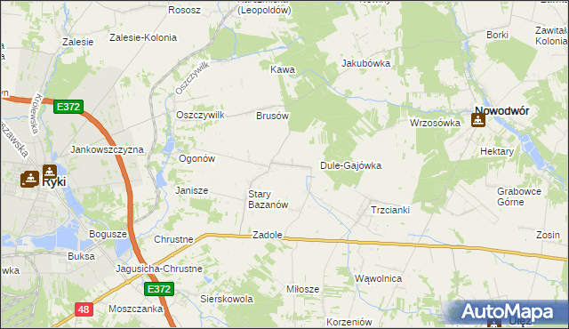 mapa Nowy Bazanów, Nowy Bazanów na mapie Targeo