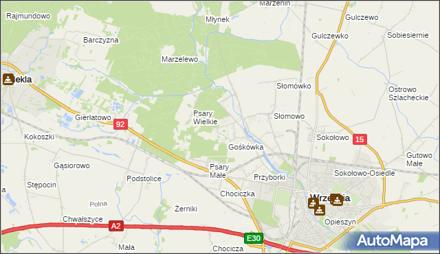 mapa Nowy Folwark gmina Września, Nowy Folwark gmina Września na mapie Targeo