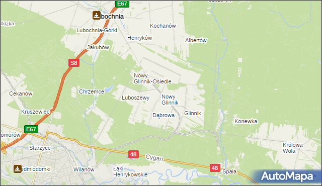 mapa Nowy Glinnik, Nowy Glinnik na mapie Targeo