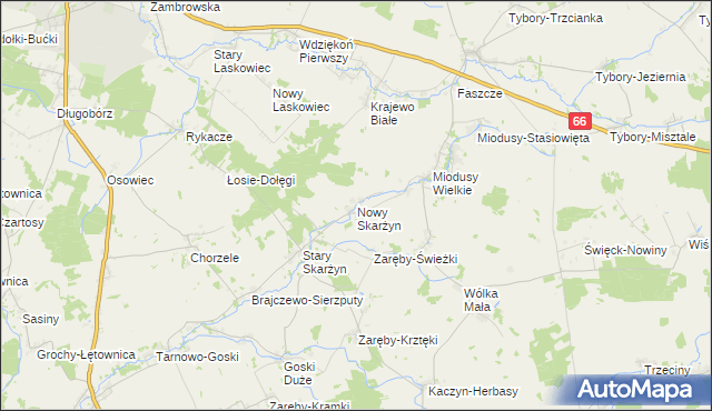 mapa Nowy Skarżyn, Nowy Skarżyn na mapie Targeo