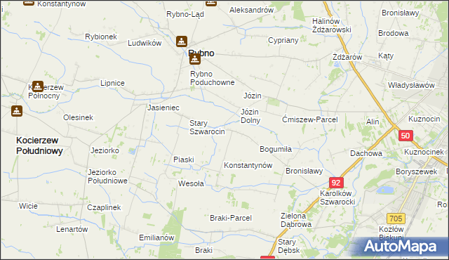 mapa Nowy Szwarocin, Nowy Szwarocin na mapie Targeo