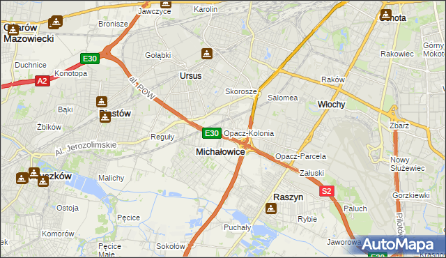 mapa Opacz-Kolonia, Opacz-Kolonia na mapie Targeo