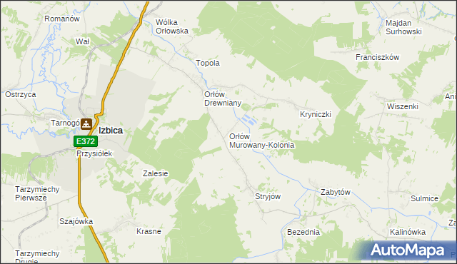 mapa Orłów Murowany-Kolonia, Orłów Murowany-Kolonia na mapie Targeo