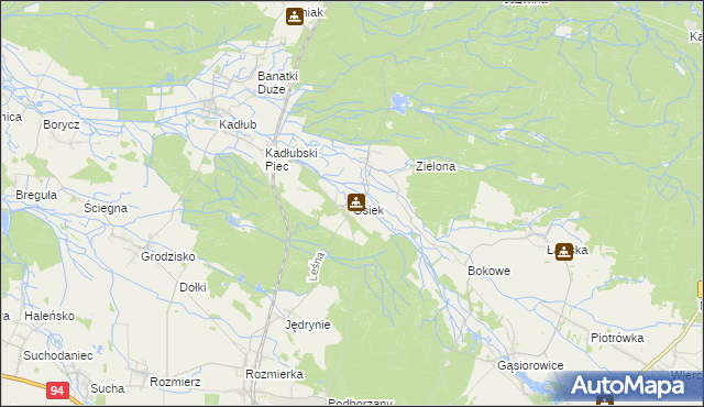 mapa Osiek gmina Strzelce Opolskie, Osiek gmina Strzelce Opolskie na mapie Targeo