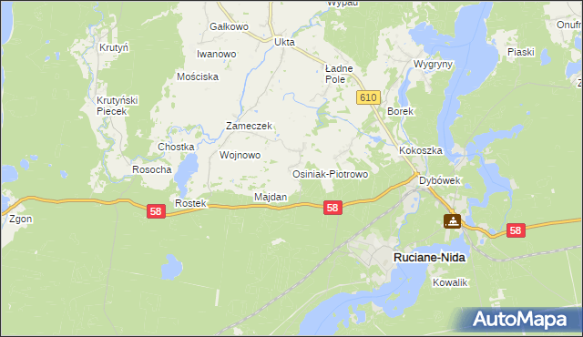 mapa Osiniak-Piotrowo, Osiniak-Piotrowo na mapie Targeo