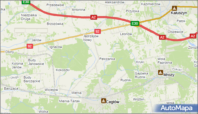 mapa Pełczanka, Pełczanka na mapie Targeo