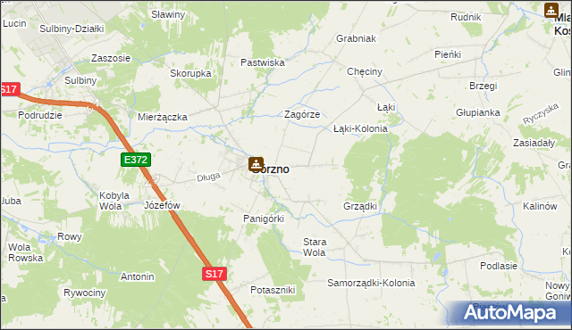 mapa Piaski gmina Górzno, Piaski gmina Górzno na mapie Targeo