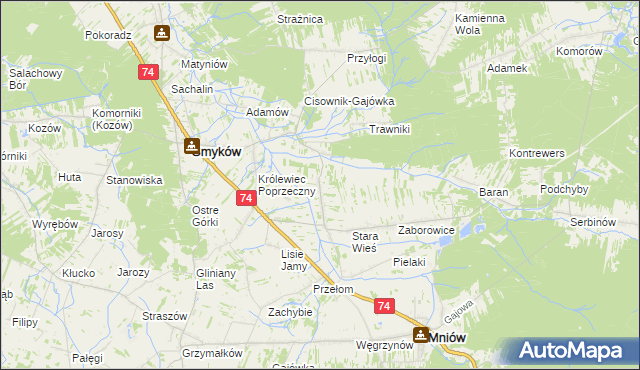 mapa Pieradła, Pieradła na mapie Targeo