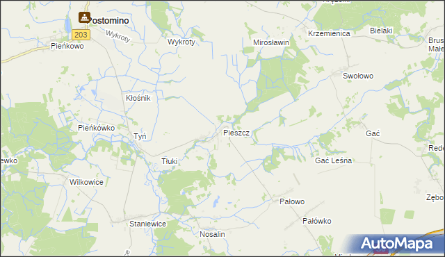 mapa Pieszcz, Pieszcz na mapie Targeo