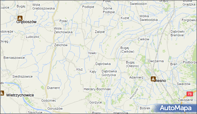 mapa Pilcza Żelichowska, Pilcza Żelichowska na mapie Targeo